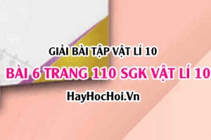Giải bài 6 trang 110 SGK Vật lí 10: Các dạng cân bằng, cân bằng bền, cân bằng không bền, cân bằng phiếm định